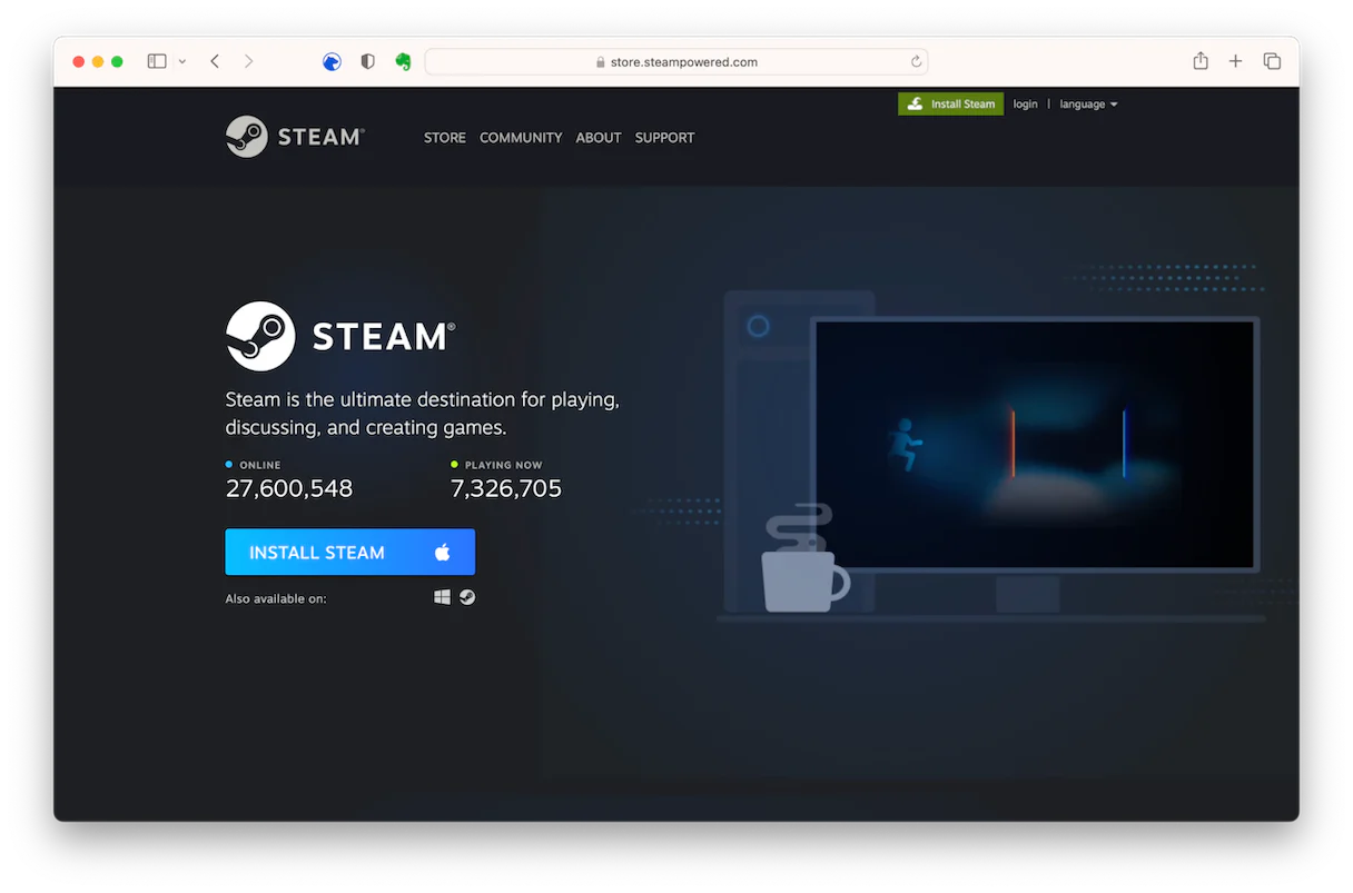 can steam be downloaded on mac